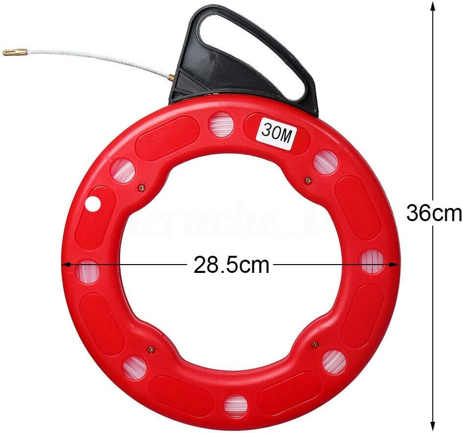Domilay 100 Ft Fish Tape Reel Wire Pulling Tools 30 M Electric Cable Puller Puller Cable Insertion Extraction Tools Donmaint Co Uk