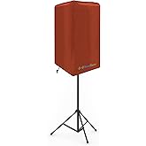12-Inch PA/DJ Speaker Cover – Brown 420D Polyester with Silver UV50 Coating – Water-Resistant, Protective Bag for Stand-Mounted Powered Speakers – Lightweight, Open-Bottom Design (Single Cover)