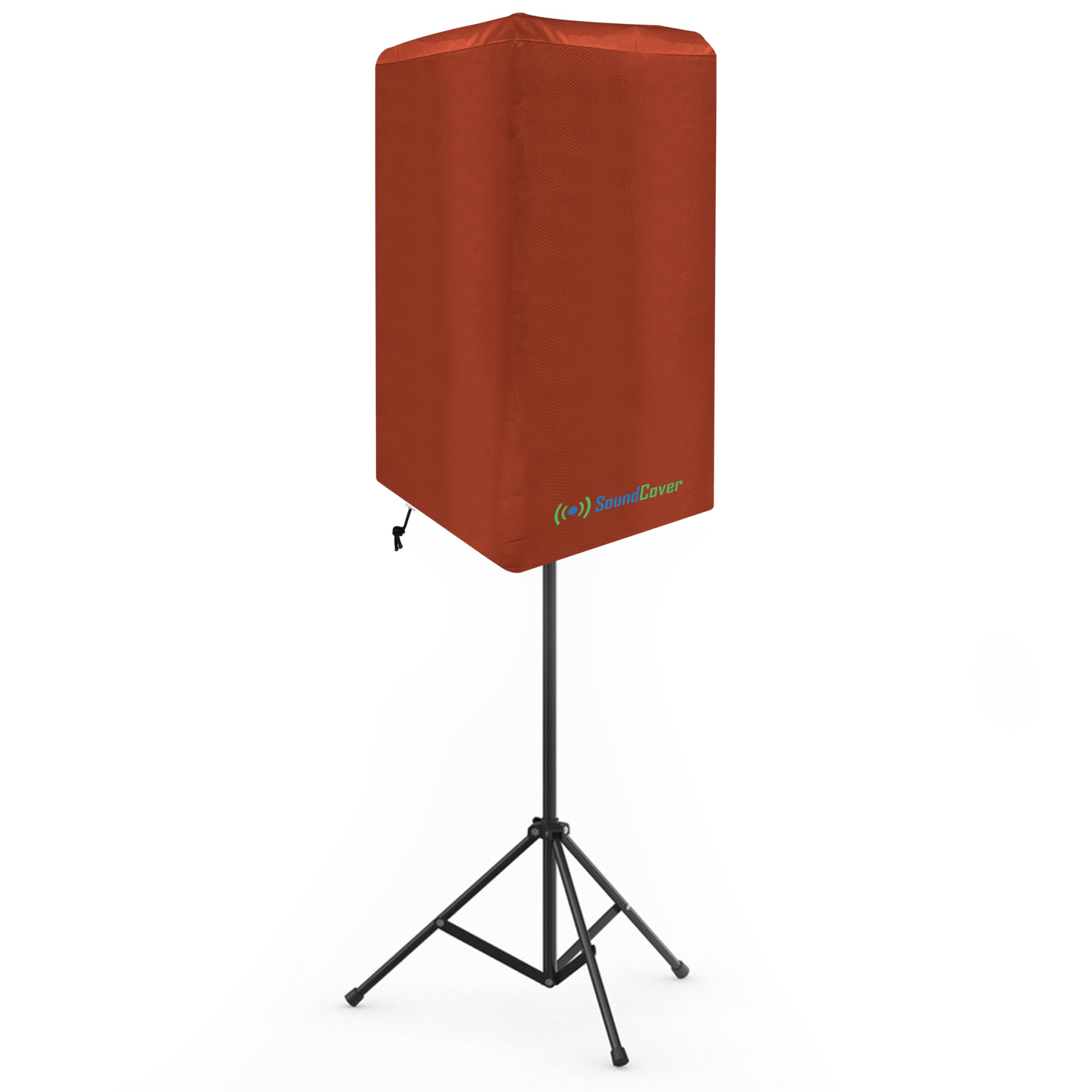 Photo 1 of 10-Inch PA/DJ Speaker Cover – Brown 420D Polyester with Silver UV50 Coating – Water-Resistant, Protective Bag for Stand-Mounted Powered Speakers – Lightweight, Open-Bottom Design (Single Cover)