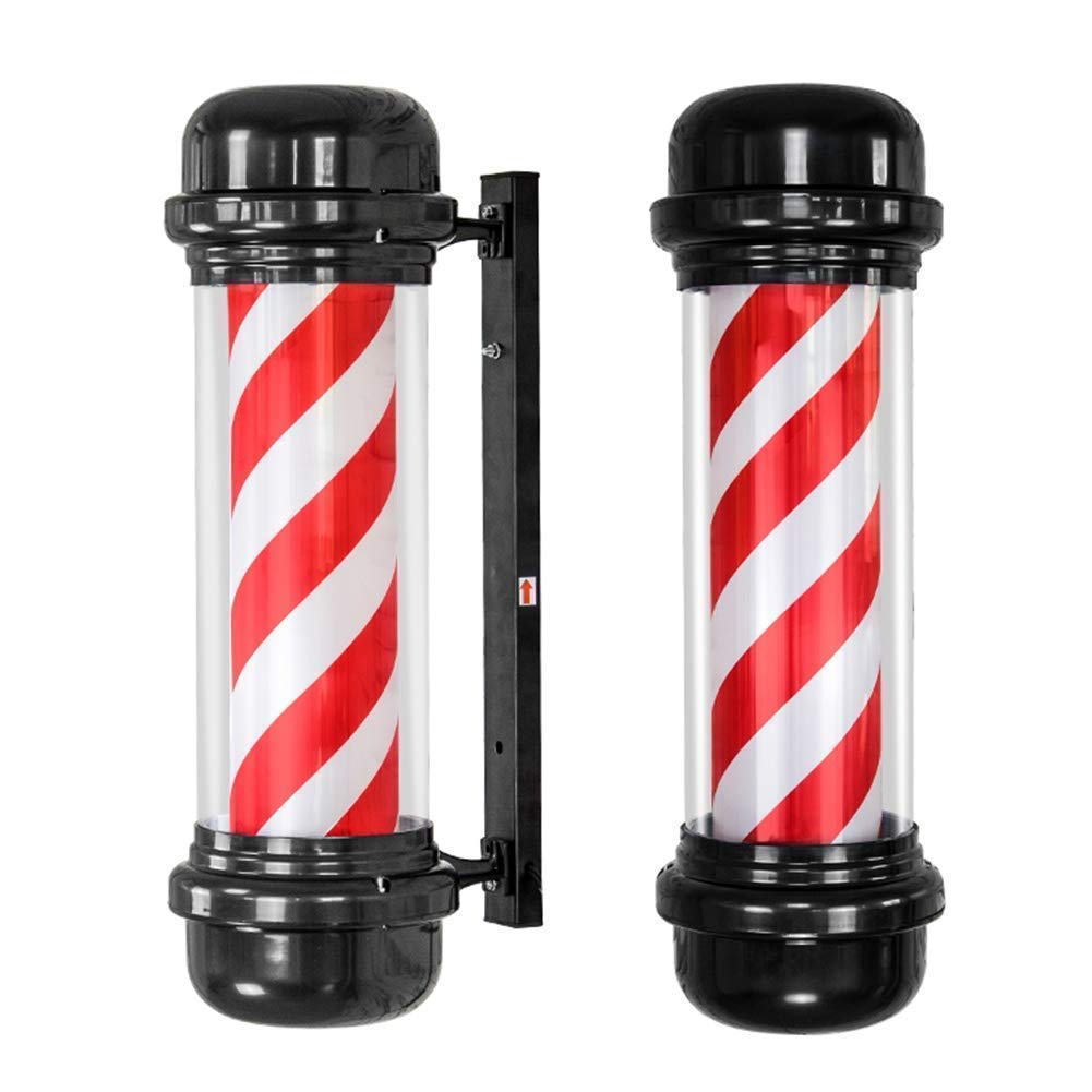 Iluminación de exterior Decoracion Peluquería Retro Rojo Azul y Blanco