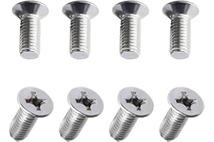 JUSTTOP 8PCS Stainless Steel Brake Disc Rotor Screws, 936000-6014-0H Front Rear Brake Disc Retaining Hardware Bolts, Rotor Re
