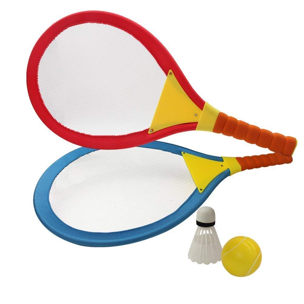 Racchetta Tennis Badminton Set 2 in 1 con Palla da Tennis di Badminton Giocattolo per Bambini 3 4 5 Anni