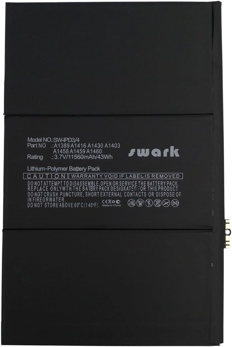 Swark A1389 Battery Compatible with Apple iPad 3 3rd 4 4th A1389 A1416 A1430 A1403 A1458 A1459 A1460 616-0586 616-0593 616-0604 969TA10 3H 9699 TA110H + Tools - Image 3