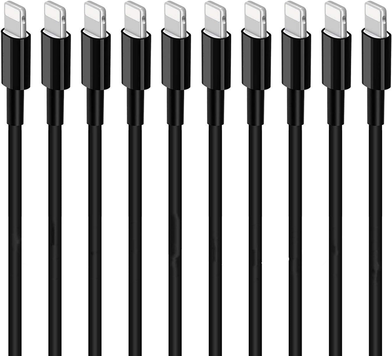 Charging Cable, MASUMARK 3Ft 10Pack USB Cables Phone Charge Charger Cord Data Line Sync Wire Durable Compatible High Speed Black (1M / 3Foot - 10 Pack)