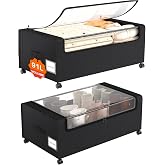 Webetop Under Bed Storage Containers with Wheels, Clear Lid, 2-Pack | Maximize Every Inch of Dead Space