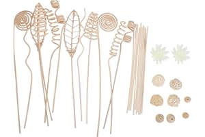 MUELODSIC 32 Pcs Reed Essential Oil Diffuser Sticks Set, Natural Rattan Aromatherapy Fragrance Reeds for Home