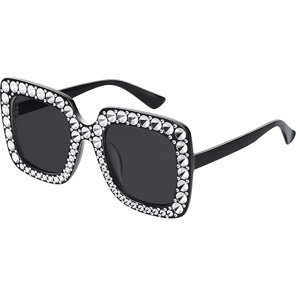 2 Pairs Crystal Rimmed Black Sunglasses Bedazzled Novelty Festival Party Shades 61ZGpYg-U4L._AC_SY350_QL65_.jpg main image 4