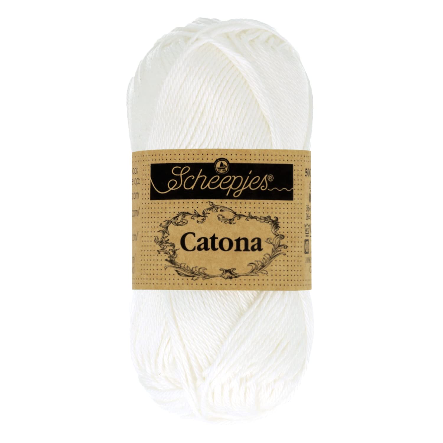 Scheepjes - Scheepjes Catona 106 Snow White Yarn - 1x100g — image 1