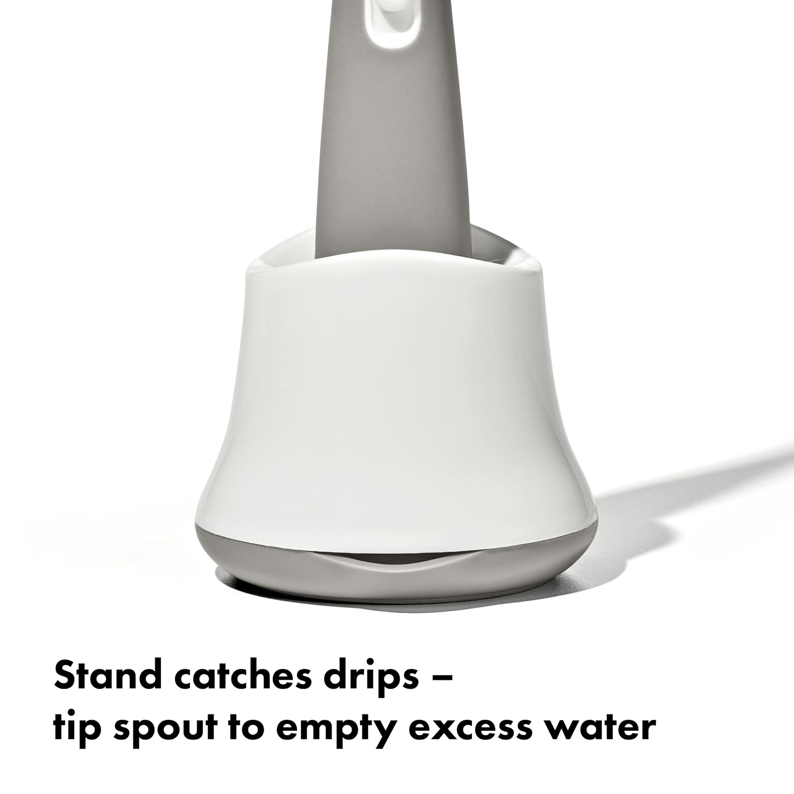 OXO Tot Bottle Brush with Nipple Cleaner and Stand, Gray