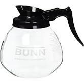 Coffee Pot Compatible with BUNN 12 Cup, Clear/Black Standard Decanter, large
