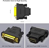 BENFEI DVI to HDMI Adapter 2 Pack Bi-Directional Gold-Plated Connectors view 6