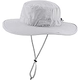 Connectyle Men's Sun Hat UPF 50+ Wide Brim Bucket Hats for Fishing Hiking Gardening Adjustable Boonie Hat Outdoor Safari Hats