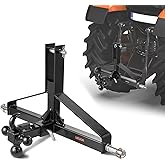 VEVOR 3 Point Trailer Hitch with 2 in Receiver, 3pt Quick Hitch Attachment, Heavy Duty Tractor Tow Drawbar Adapter, Compatible with Kubota, Mahindra, Ford, Yanmar, John Deere, Massey Ferguson