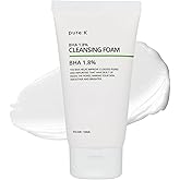 pure K BHA 1.8% Cleansing Foam - Salicylic Acid, Pore Clarifying Face Wash for Oily & Troubled Skin - Deep Cleansing Foam for Blackheads, Sebum Control & Exfoliation (3.38 Fl Oz / 100ml)