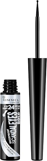 Rimmel London Scandaleyes Bold Eyeliner Black 24HR Wear Waterproof Ball Tip view 2