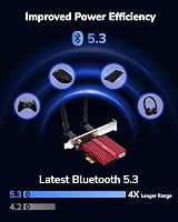 Cudy AX5400 WiFi 6E PCIe Card AX210 Bluetooth 5.2 for PC Windows 10 11 view 5