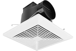 Fanspex Bathroom Ceiling Exhaust Fan, Household Bath Vent Ventilation Fan with 0.95 Sones Quiet Operation, 90 CFM, 4-in Duct, 25W Energy-Saving, 9.8"x9.8" (Installation Size 8.2"x8.2")