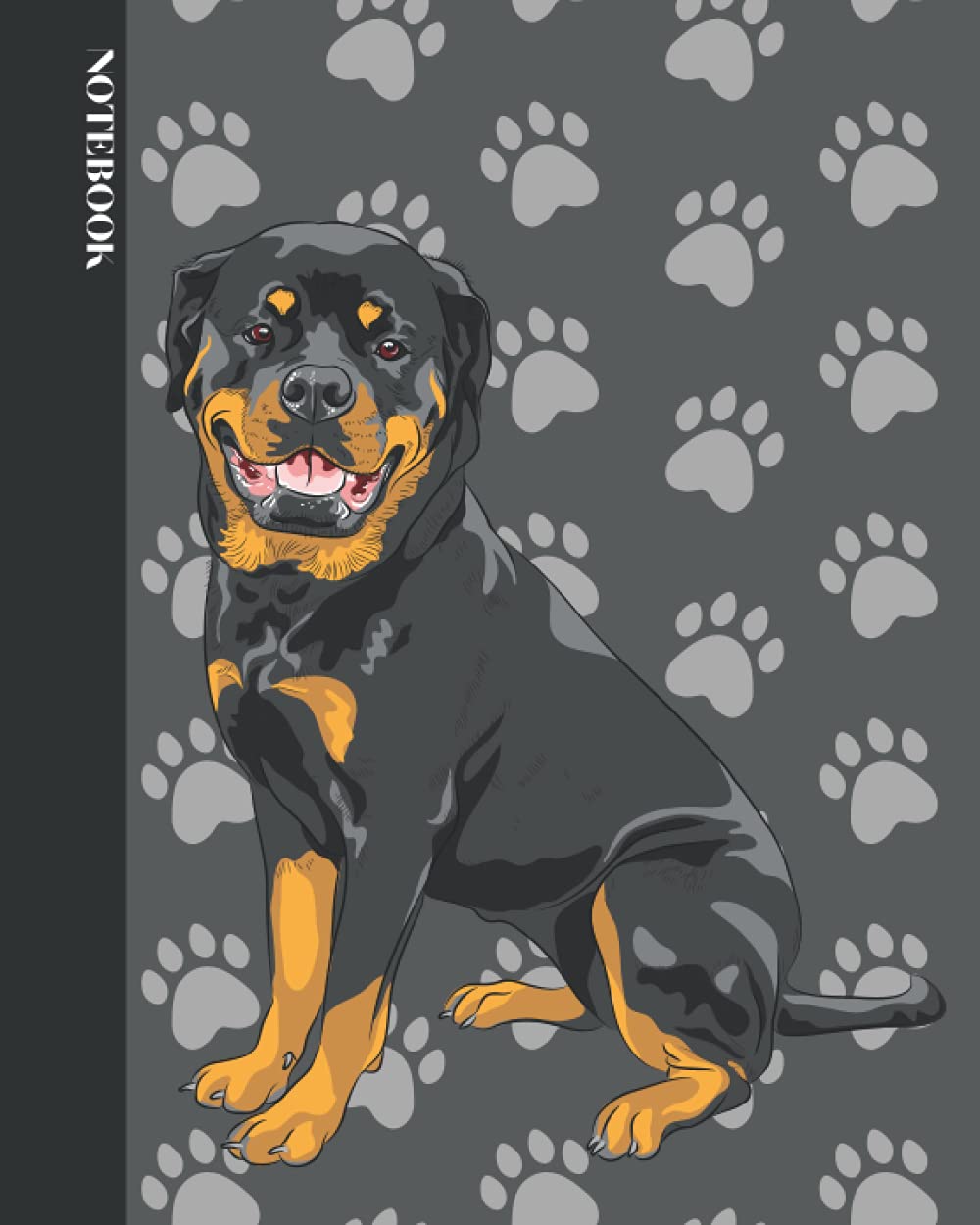 Rottweiler Notebook: College Ruled Journal Gift For Dog Lovers
