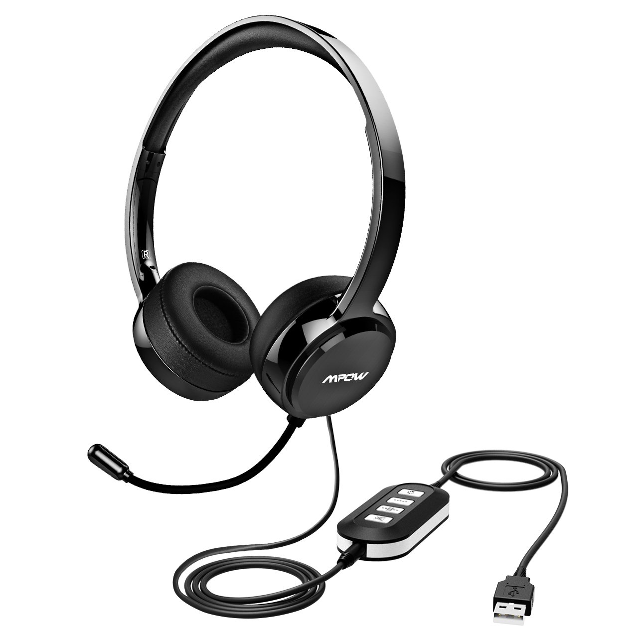 Mpow 071 USB Headset/ 3.5mm Computer Headset with Microphone Noise  Cancelling, Lightweight PC