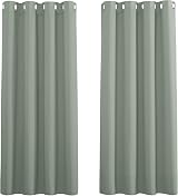 PONY DANCE Sage Green 2 Pieces Thermal Blackout Curtains 52x54 In view 9