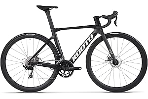 KOOTU Carbon Road Bike, T800 Lightweight Carbon Fiber Frame Racing Bicycle with 105 R7000 22 Speed Groupset and Wire-Pull Oil