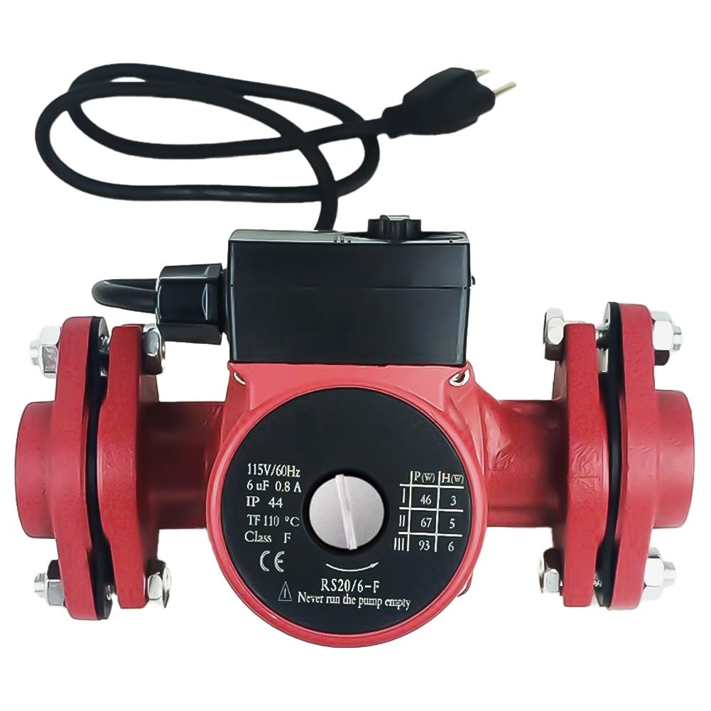 Photo 1 of Carivia Hot Water Recirculating Pump,115V Circulation Pump,3-Speed Control Recirculation Pump with NPT 1'' Flanges for Solar Water Heater Boiler Circulating Heating