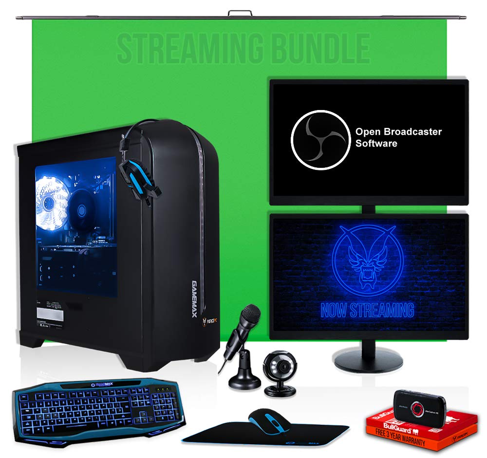 Fierce Evolution Streaming Bundle/Kit Gaming PC, AMD Ryzen 3 1200