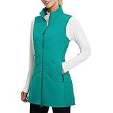 baleaf Running Vest for Women Long Puffer Fall Coat Sleeveless Jacket Outerwear Winter Warm Fleece Hybrid Lightweight