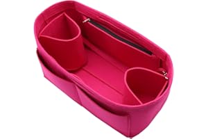 LEXSION Felt Purse Organizer Insert Bag In Bag with Two Removeable Holder 8020 Rosy M