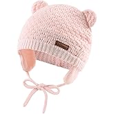 JANGANNSA Cute Knitted Boys Girls Christmas Beanie Warm Earflap Winter Hat Infant Toddler Baby Beanie 0-2Y