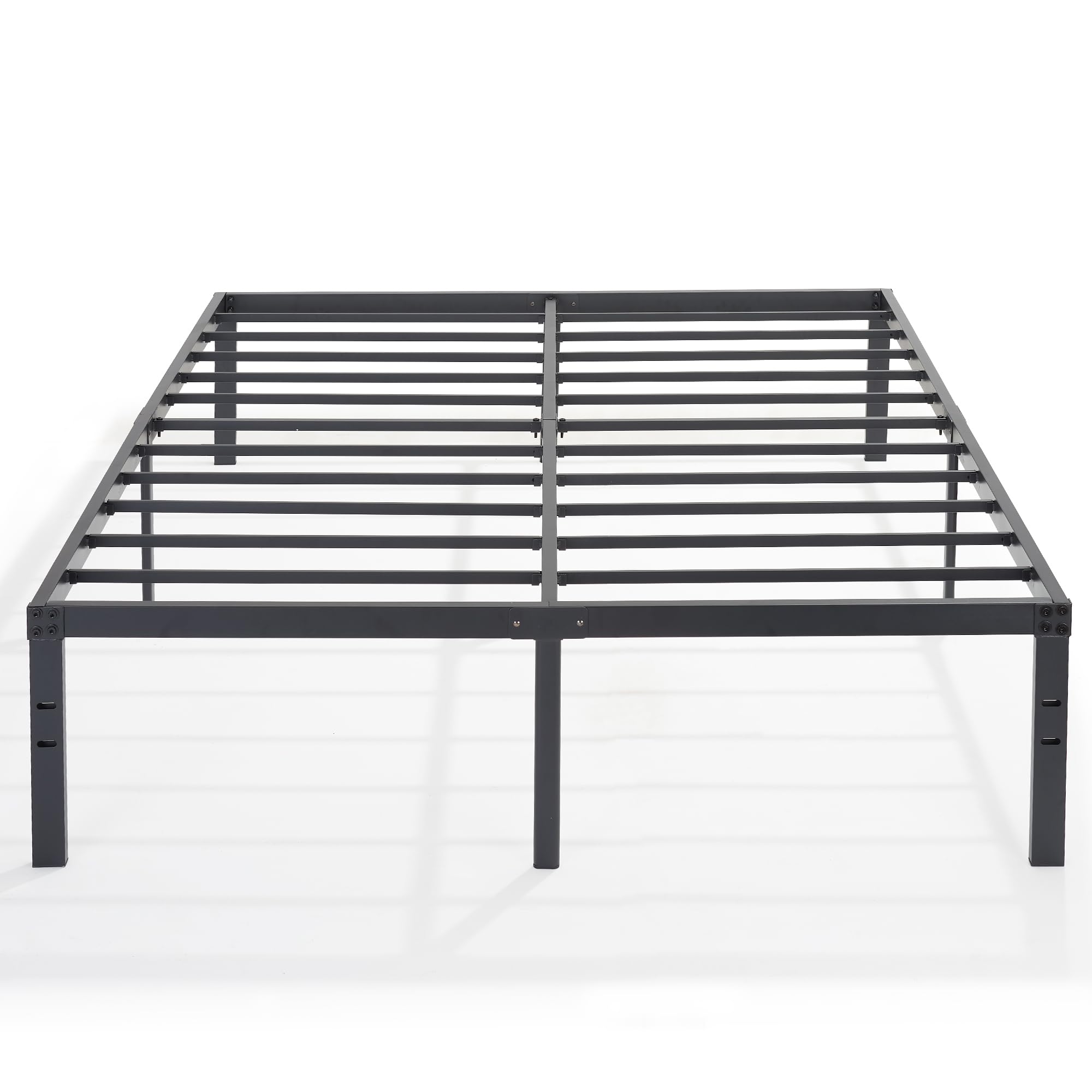 VECELO 16 Inch Full Size Tall Bed Frame Metal Platform,Heavy Duty Steel Slat/Easy Assembly Mattress Foundation/No Box Spring Needed Image
