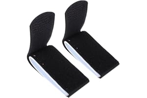 Kichvoe 2pcs Black 38X450mm Snowboard Straps with Hook and Loop Ski Fixing Bands for Ski and Sled Carrying