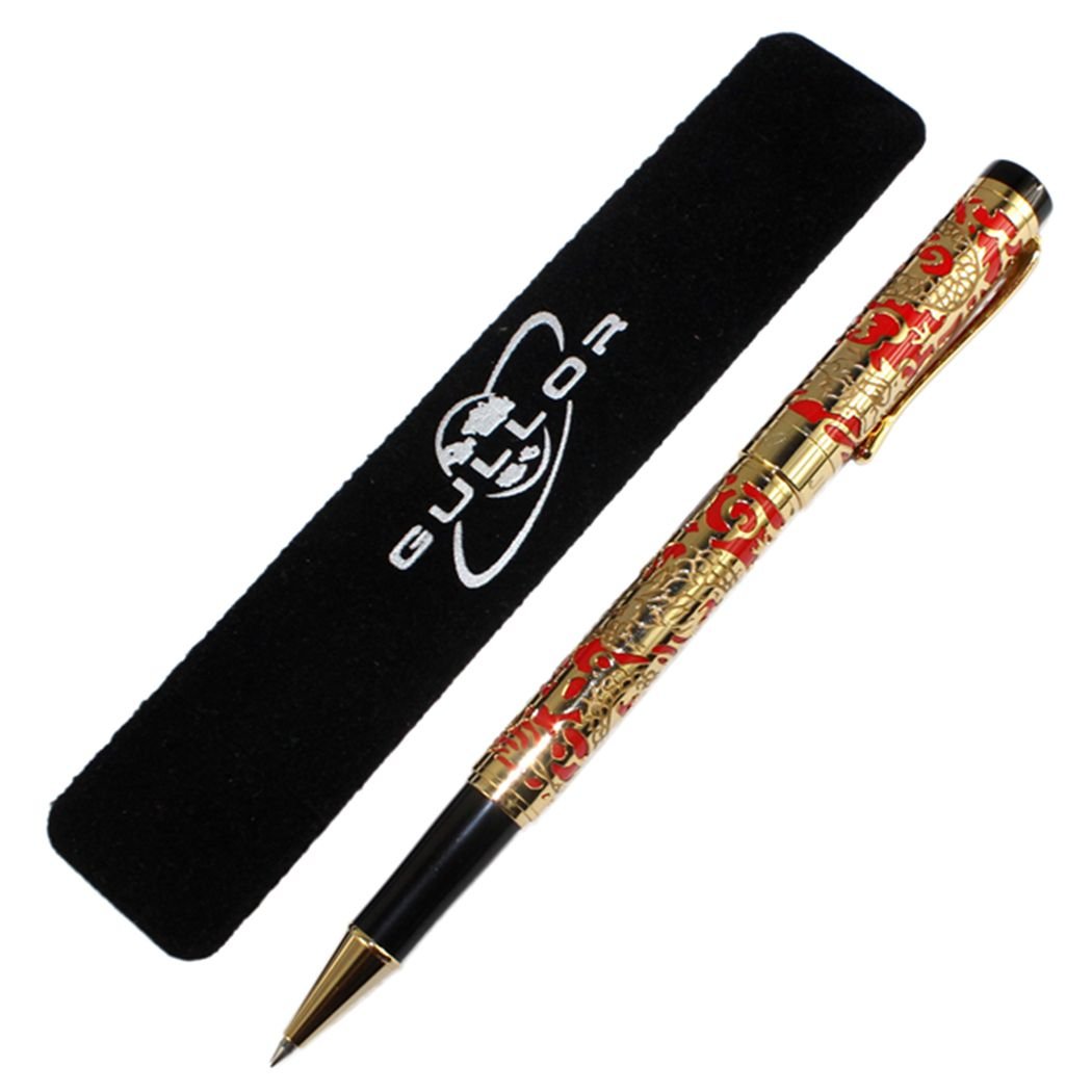 Gullor Advanced Rollerball Pen Jinhao 5000 Red and Gold Dragon Year with Gift Box