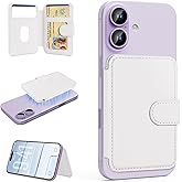 TopMade for Magsafe Wallet, Strongest Magnetic Card Holder for iPhone 17/16/15/14/13/12 Series, Slim Magnetic Phone Wallet, Vegan Leather, RFID Blocking, 4 Cards Holder, Open ID Window, White