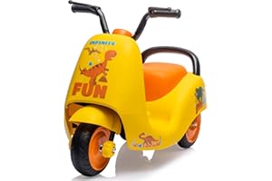 PALBY'S Kids Ride On Motorcycle, 6V Battery Powered Electric Ride On Motorbike Toy with Pedal, 3 Wheels Toddler Car for Kids 3-6 Years Boys Girls