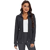 Meanzoo Women's Scrubs Jacket Zip Front Warm-up Jacket