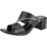 ITALIAN Shoemakers Coletty Dressy Comfortable Womens Low Block Heel Sandal Open Toe Supportive Arch Comfort