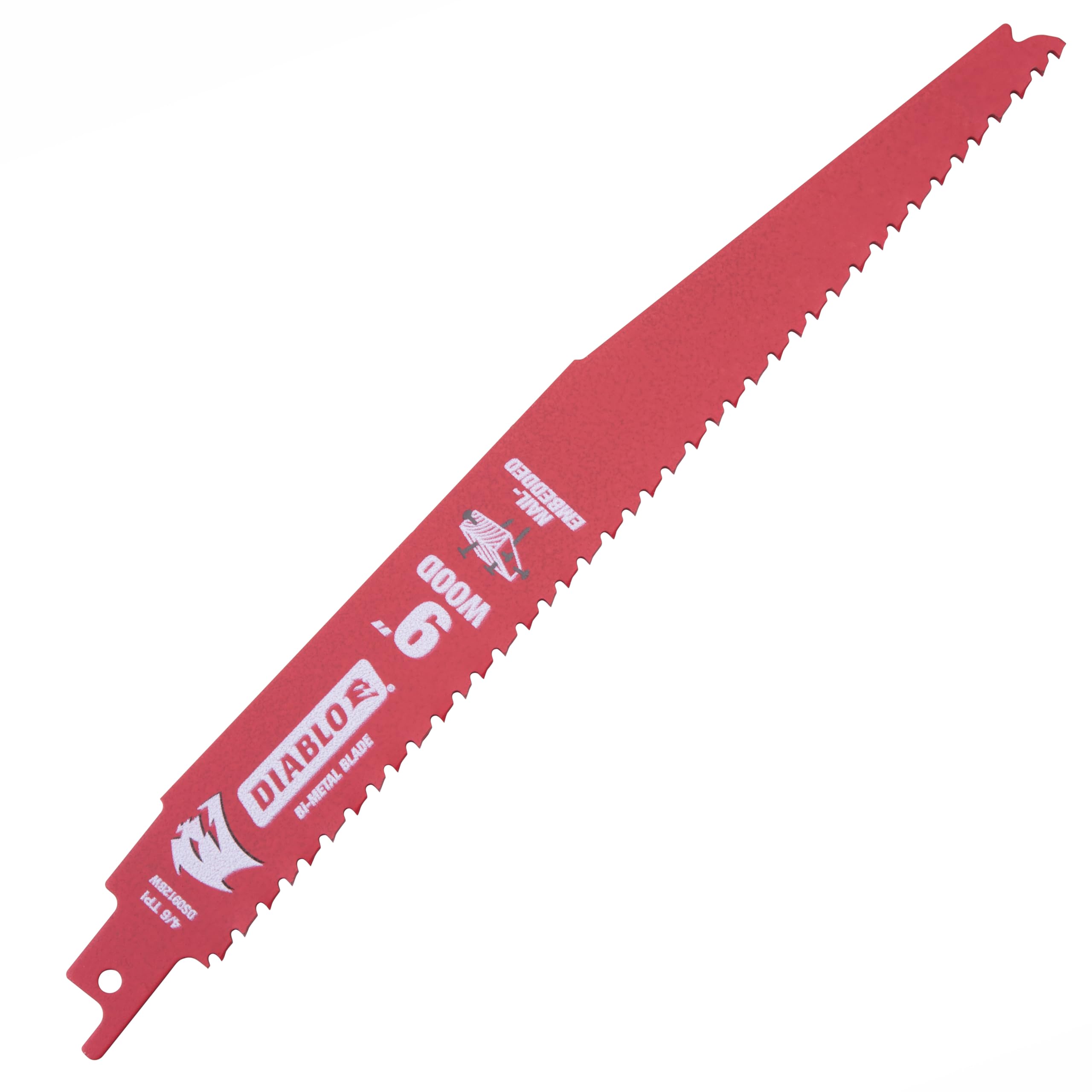 Photo 1 of Diablo Bi-Metal Reciprocating Saw Blade for Nail-Embedded Wood - Variable Tooth - 9" Length, 4/6 TPI, 25-Pack - DS0912BW25