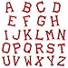 Sorrento Crafts 26pcs Letter Embroidered Iron On Patches for DIY Clothing Badges Red Alphabet