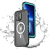 comosso Compatible with Magsafe for iPhone 13 Pro Max Waterproof Case Heavy Duty Protective Full Body Rugged Magnetic Phone Cover with Built-in Screen Protector for iPhone13ProMax Blue