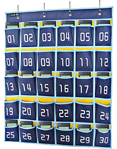 4 Numbered+Classroom+Calculator+Hanging+Organizer