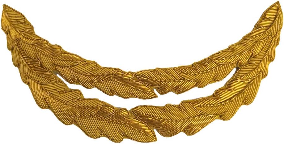 Bullion Wire Oak Leaf for British Army Royal Navy Officers Peaked Cap Hat