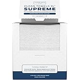 Clean Skin Club Clean Towels XL® Supreme, 100% USDA Biobased Face Towel, Disposable Face Towelette, Eczema Association Accepted, Thicker Textured Dry Wipes, Ultra Absorbent & Soft, 1 Pack, 50 Ct