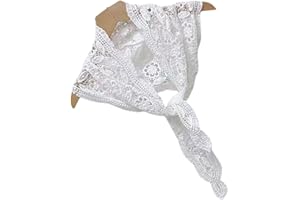 Feminine Cotton Lace Scarf Elegant Floral Embroidery Shawl Stylish Fashion Accessory for Spring Fall Outfits Crochet Shawl Ac