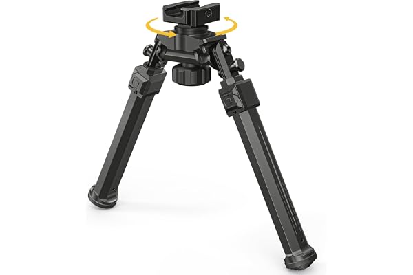 CVLIFE Picatinny Bipods for Rifles Bipod Adjustable Rotation 360 Degrees Tilt Portable Sturdy Bipod for Hunting and Shooting