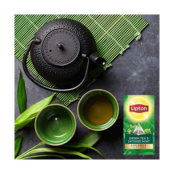 Lipton Grüner Tee, Intensive Minze Pyramidbeutel, 1er Pack (1 x 25 Teebeutel) – Bild 7