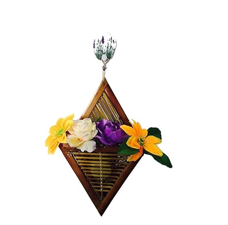 First Smart Deal Handicraft Wood Bamboo Square Wall Hanging - Pack Of 4