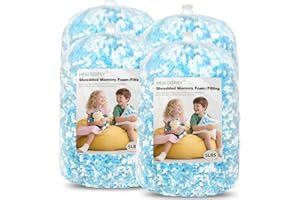 Hem Dgpsy Premium Shredded Memory Foam Filling for Stuffed Animals,Soft and Warm Down Feather Like Pillow Stuffing for Couch Pillow,Fiber Filling Stuffing for Craft
