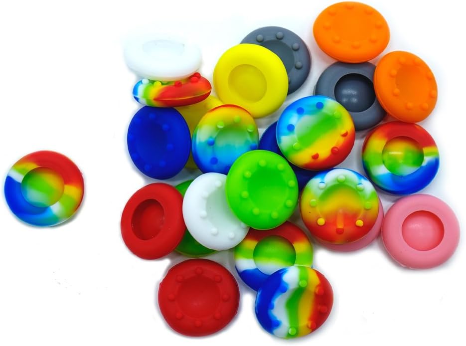Vivtoy 22x colorful Silicone stick Controller Thumb Joystick Grip Cover ,Accessories Replacement Parts For XBox 360, XBox One,PS2 PS3,PS4