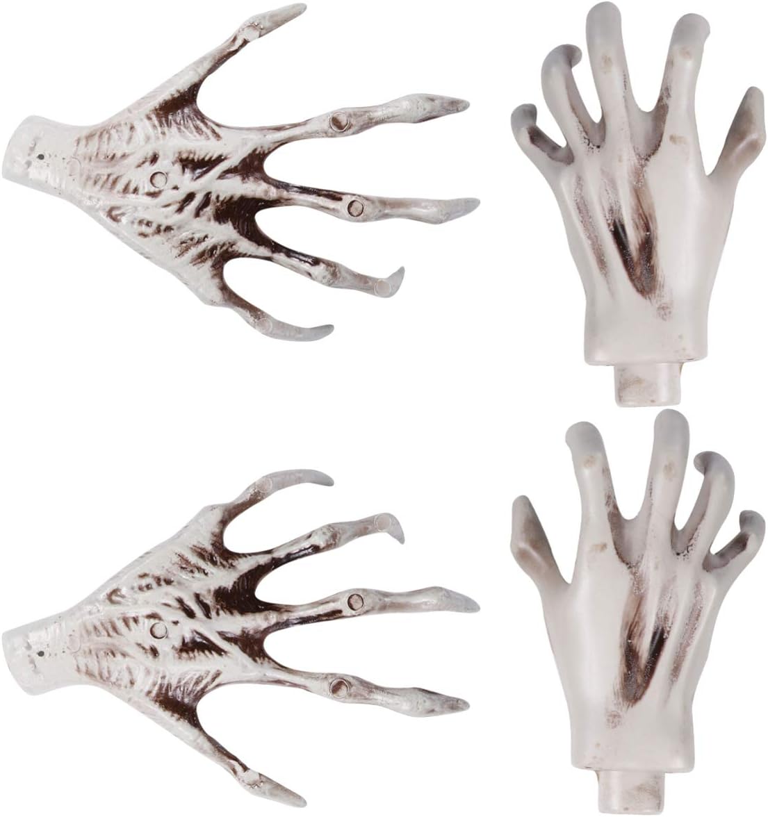 Hemoton 2 Pairs Halloween Hands Skeleton Plastic Ghost Hand